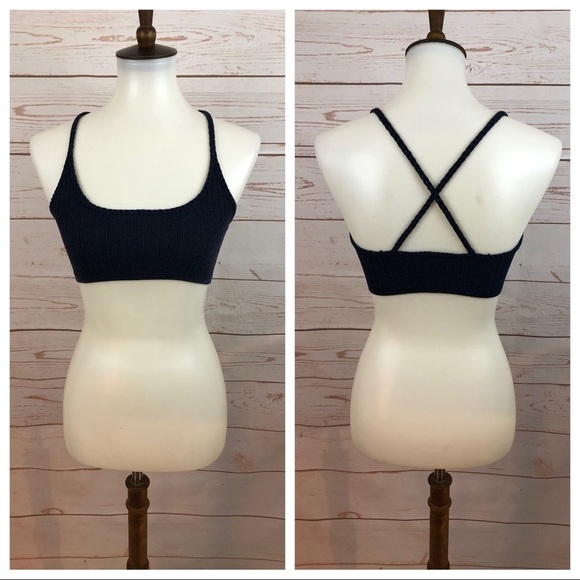 Vintage Y2K Ralph Lauren Polo Knit Bralette Braided Strap - Picture 1 of 8